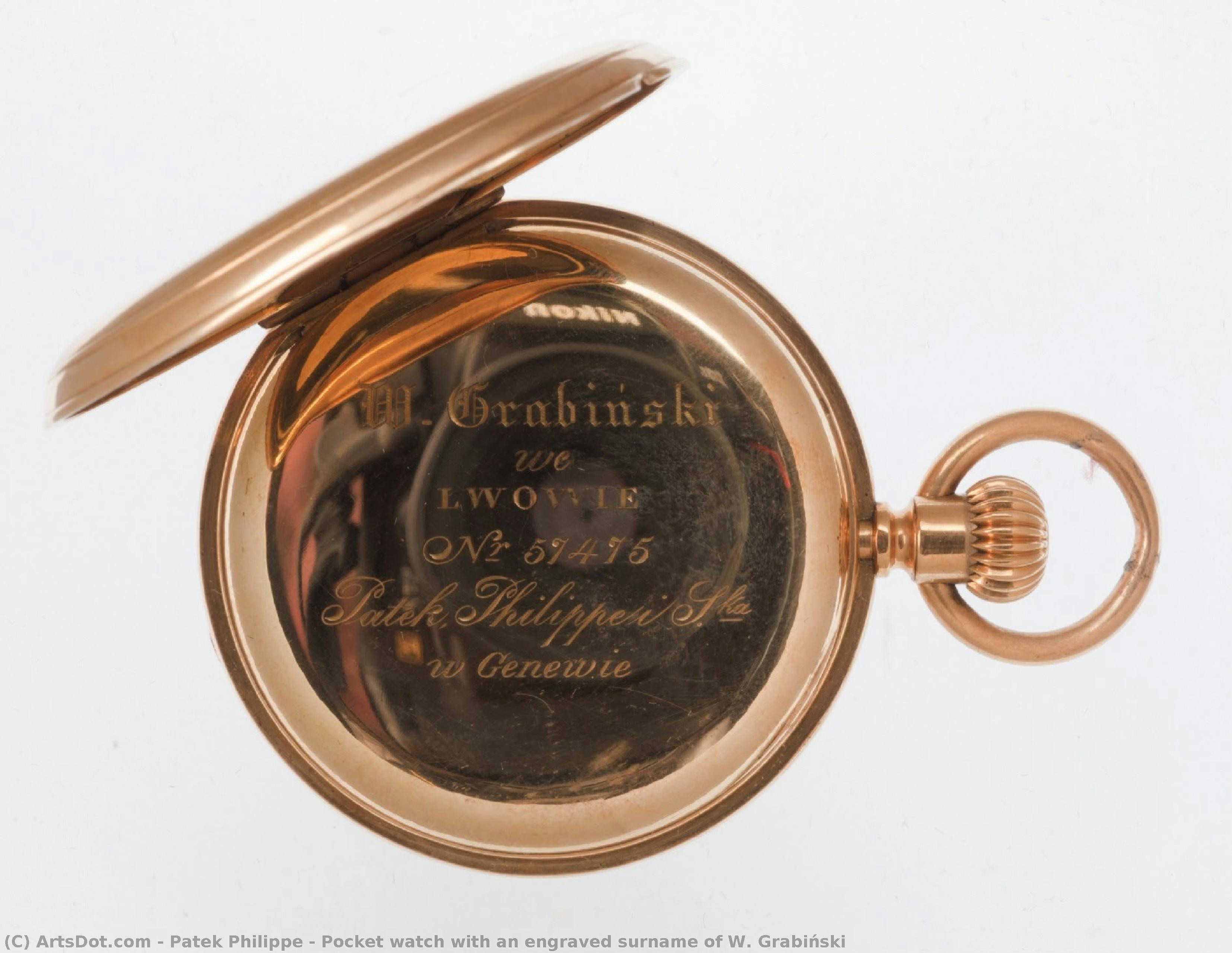 Pocket Watch With An Engraved Surname Of W. Grabiński — Patek Philippe
