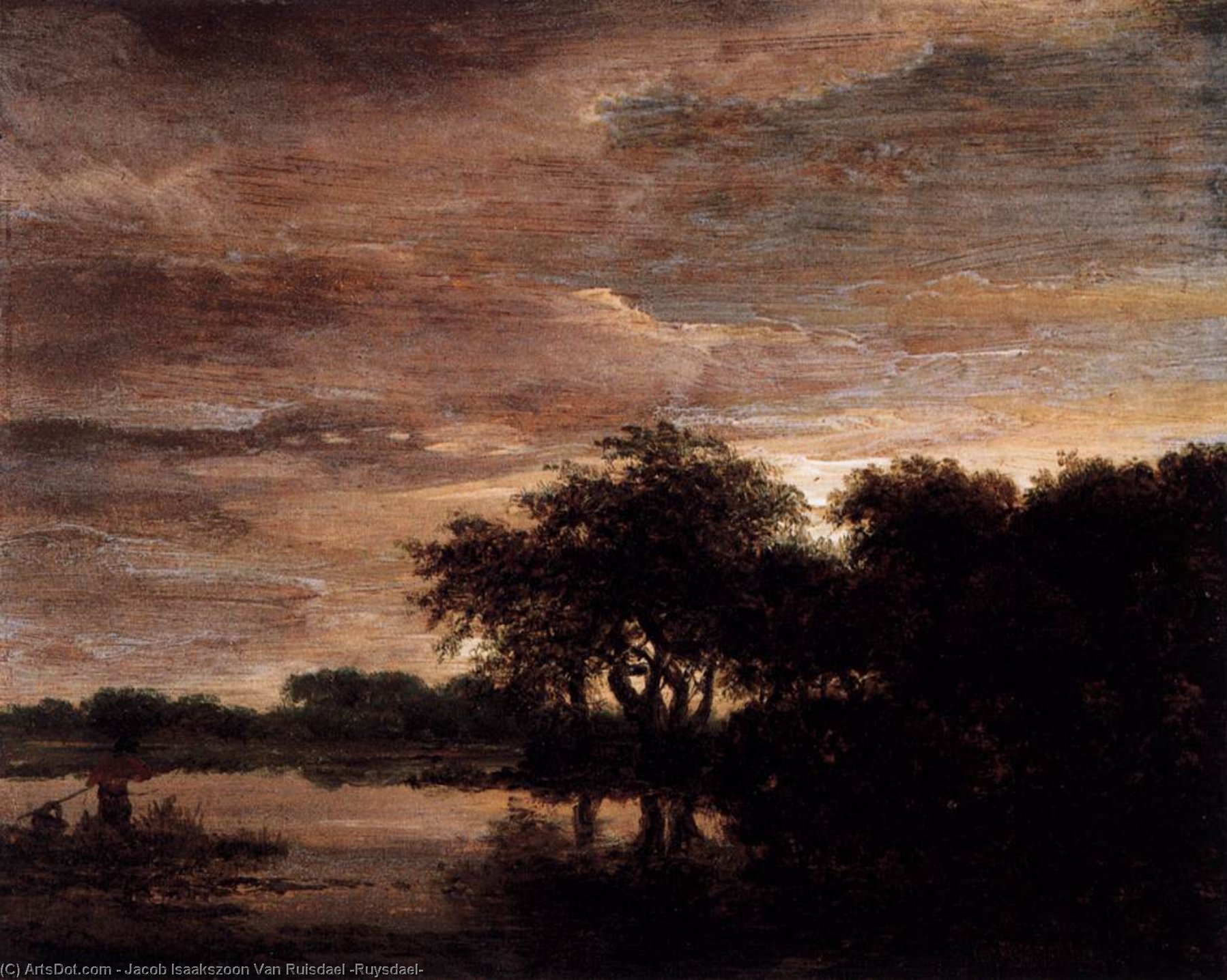 Woodland Scene With Lake — Jacob Van Ruisdael