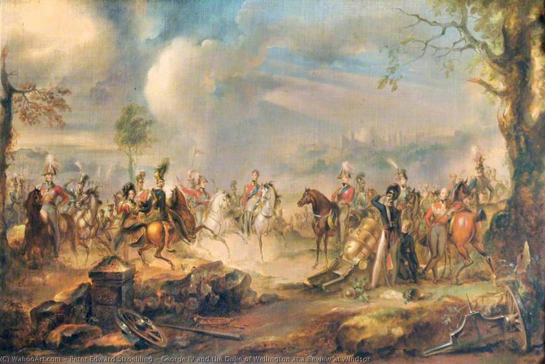 George Iv And The Duke Of Wellington At A Review At Windsor — Peter Edward Stroehling