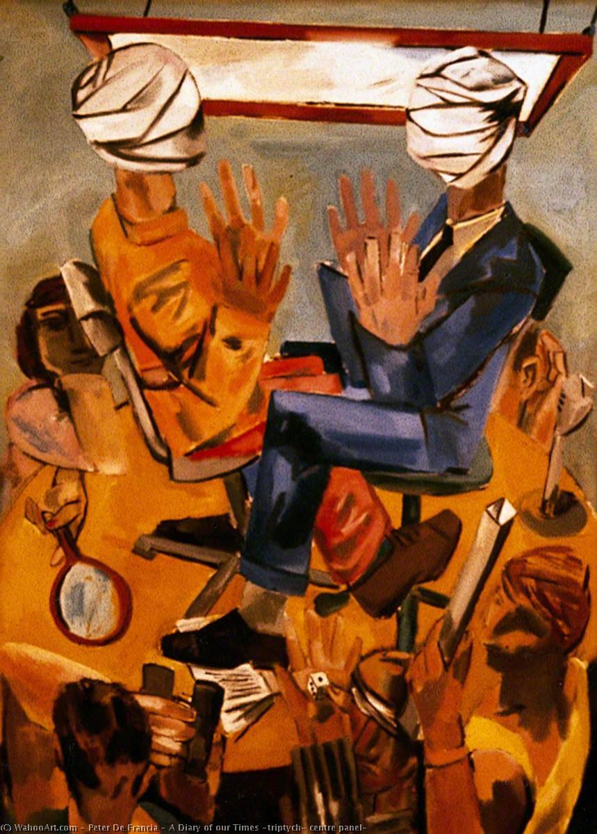 A Diary Of Our Times (triptych, Centre Panel) — Peter De Francia