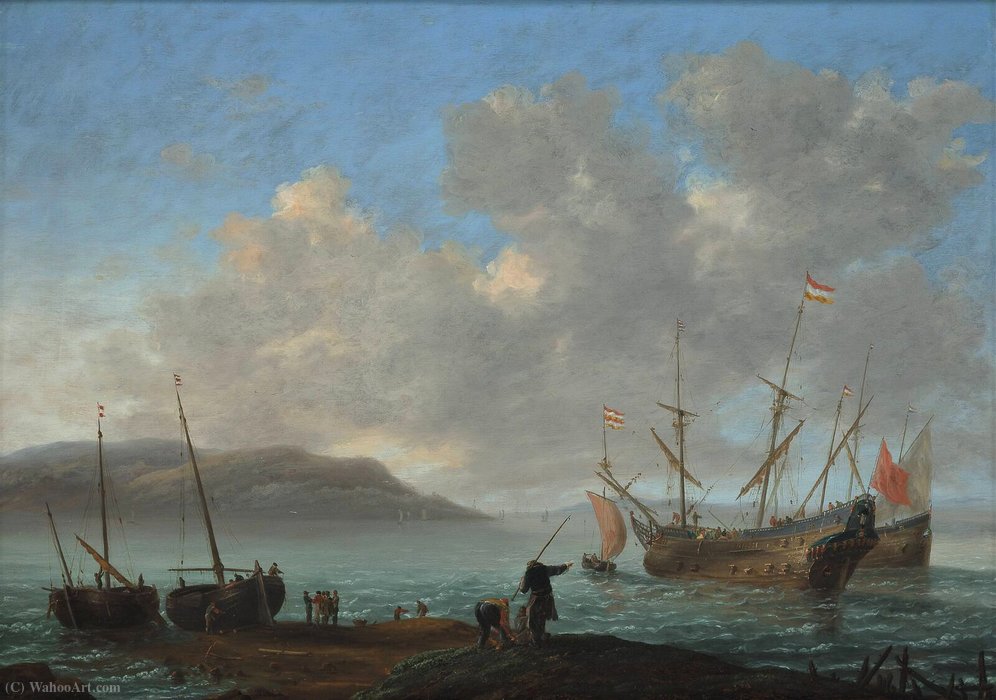 Bay With Sailing Ships — Reiner Nooms