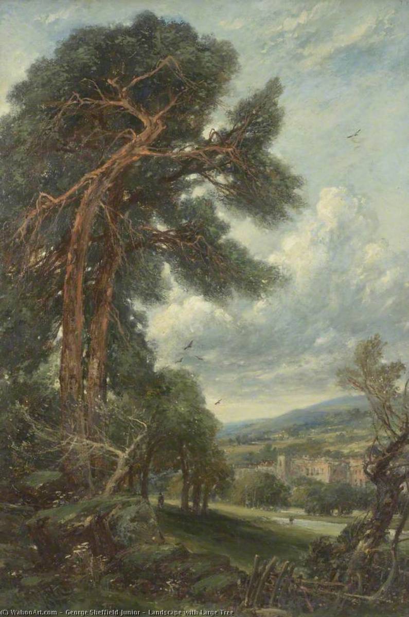 Landscape With Large Tree — George Sheffield Junior