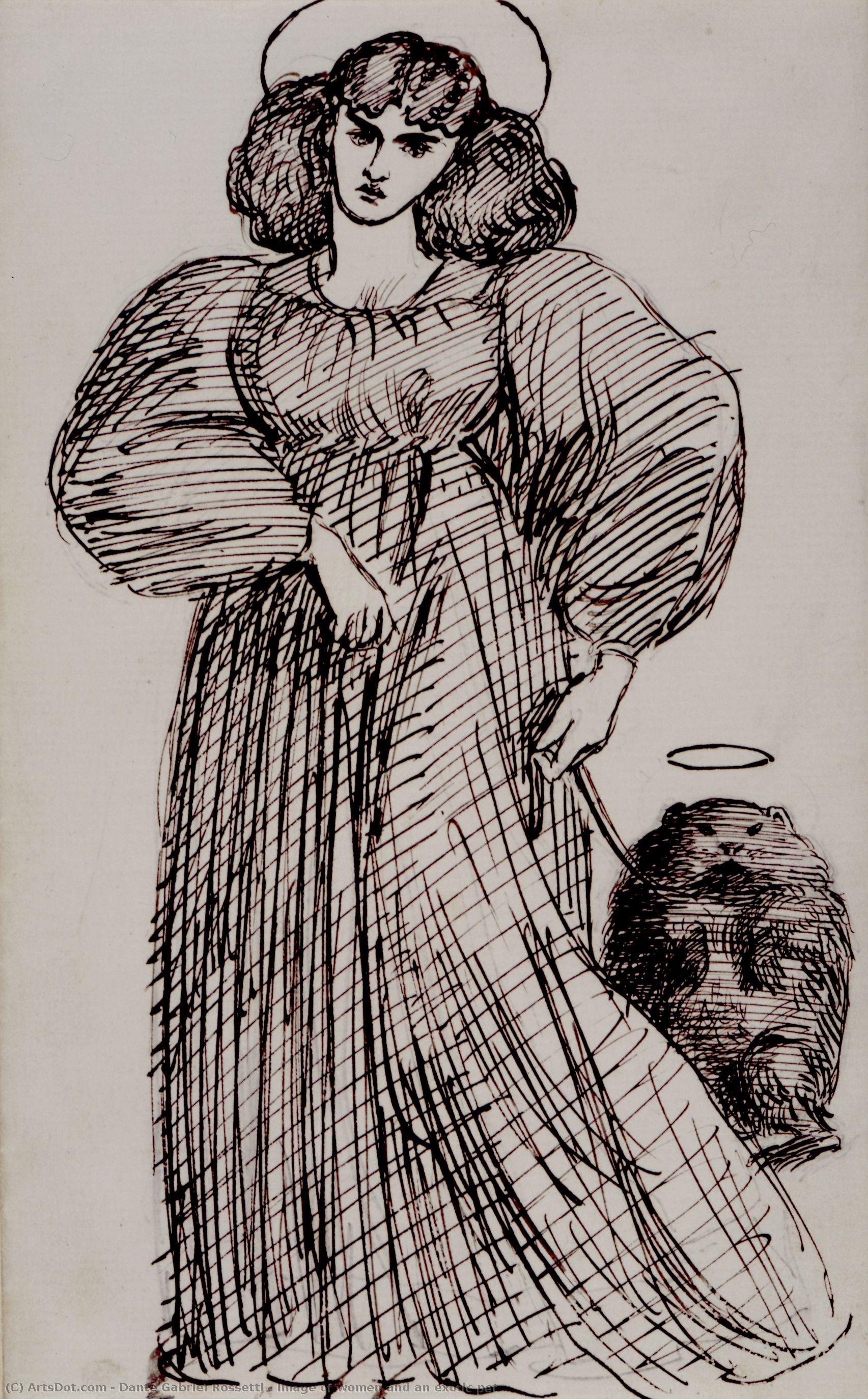 Image Of Women And An Exotic Pet — Dante Gabriel Rossetti