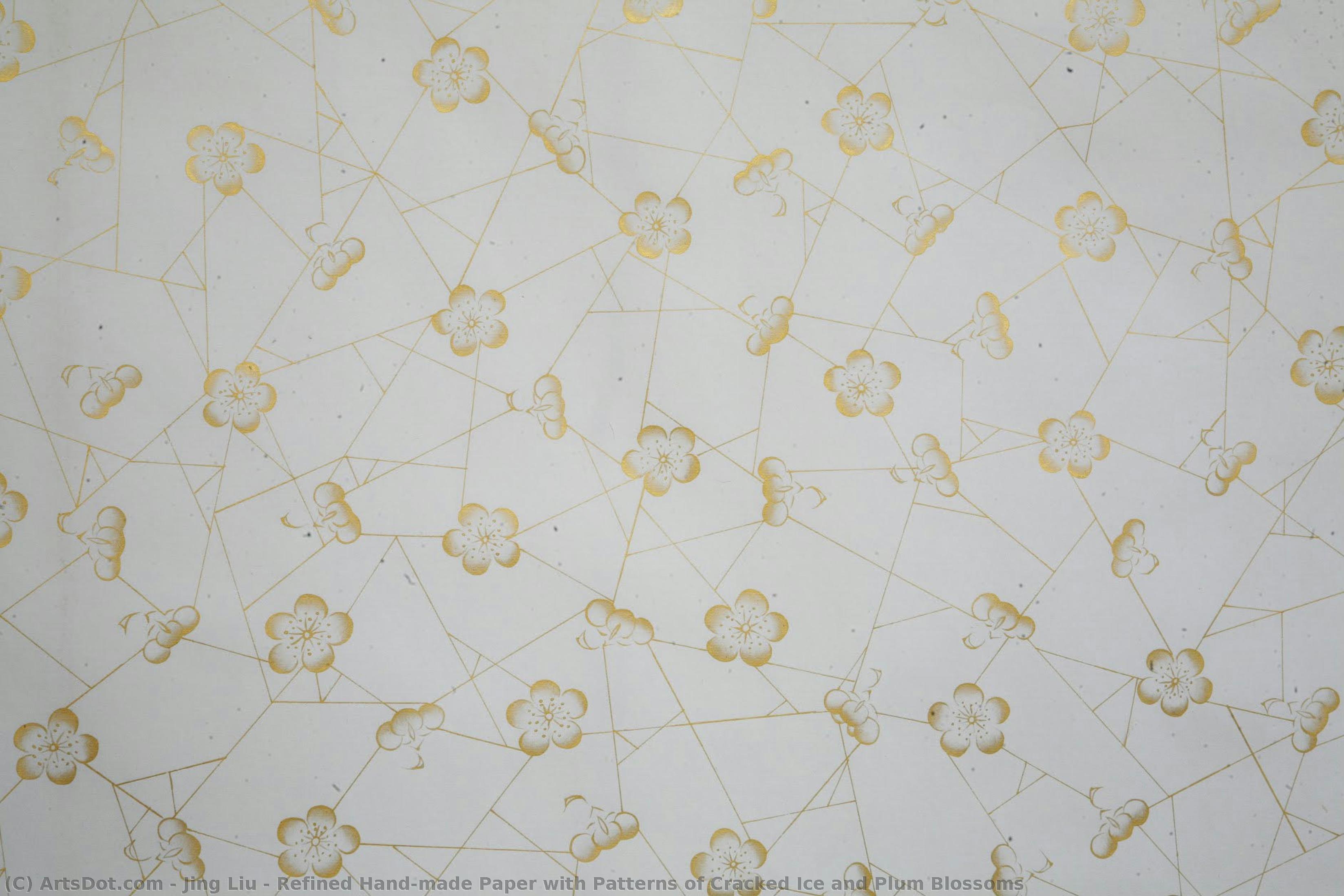Refined Hand-made Paper With Patterns Of Cracked Ice And Plum Blossoms — Jing Liu