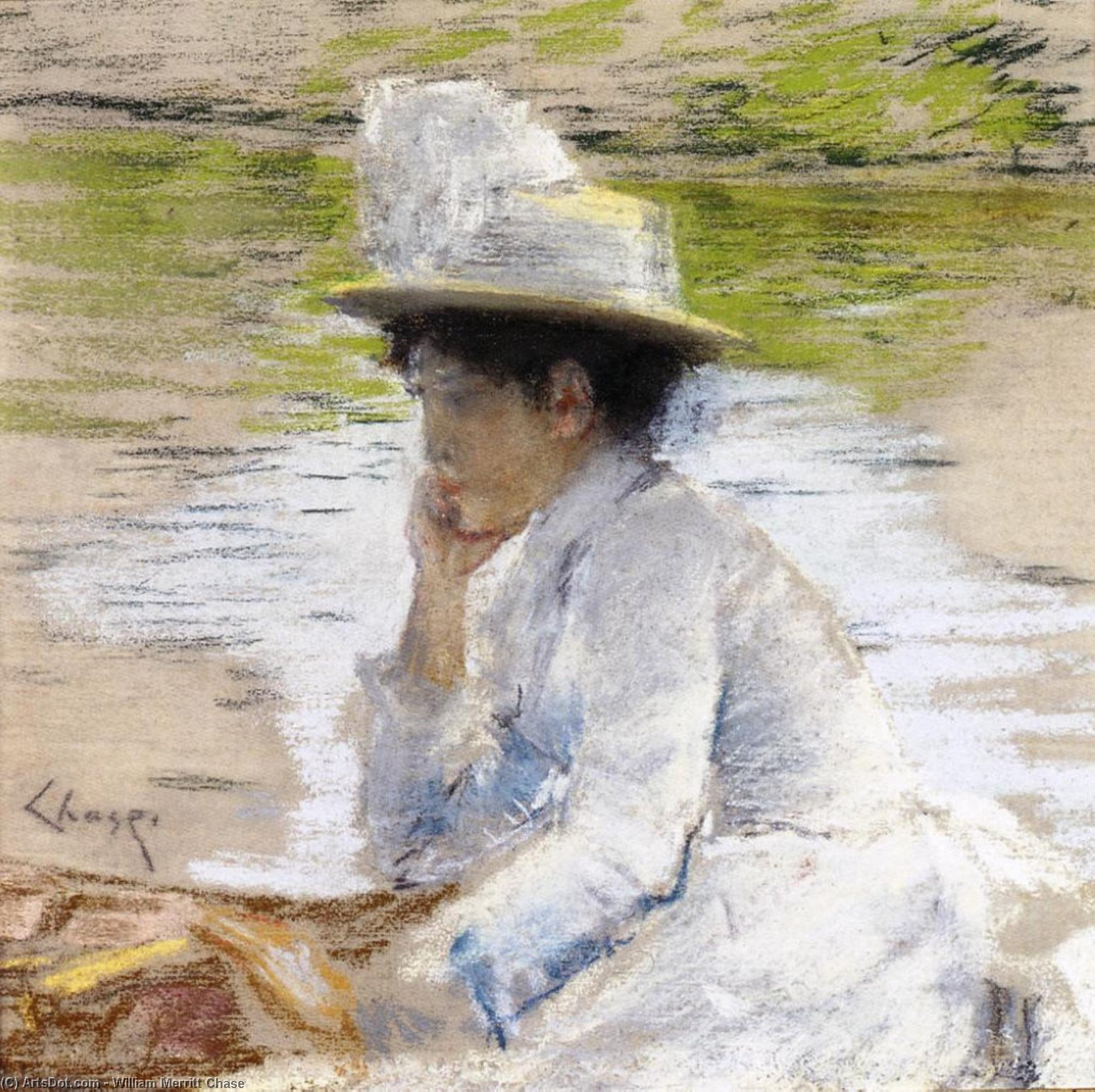 Portrait Of Mrs. Chase — William Merritt Chase