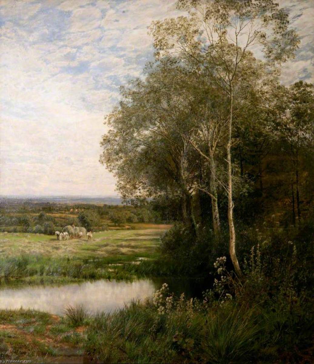 'where The Waters Gently Pass', Landscape With A Stream — John Clayton Adams