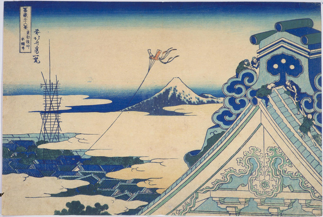 Honganji Temple At Asakusa In Edo — Katsushika Hokusai