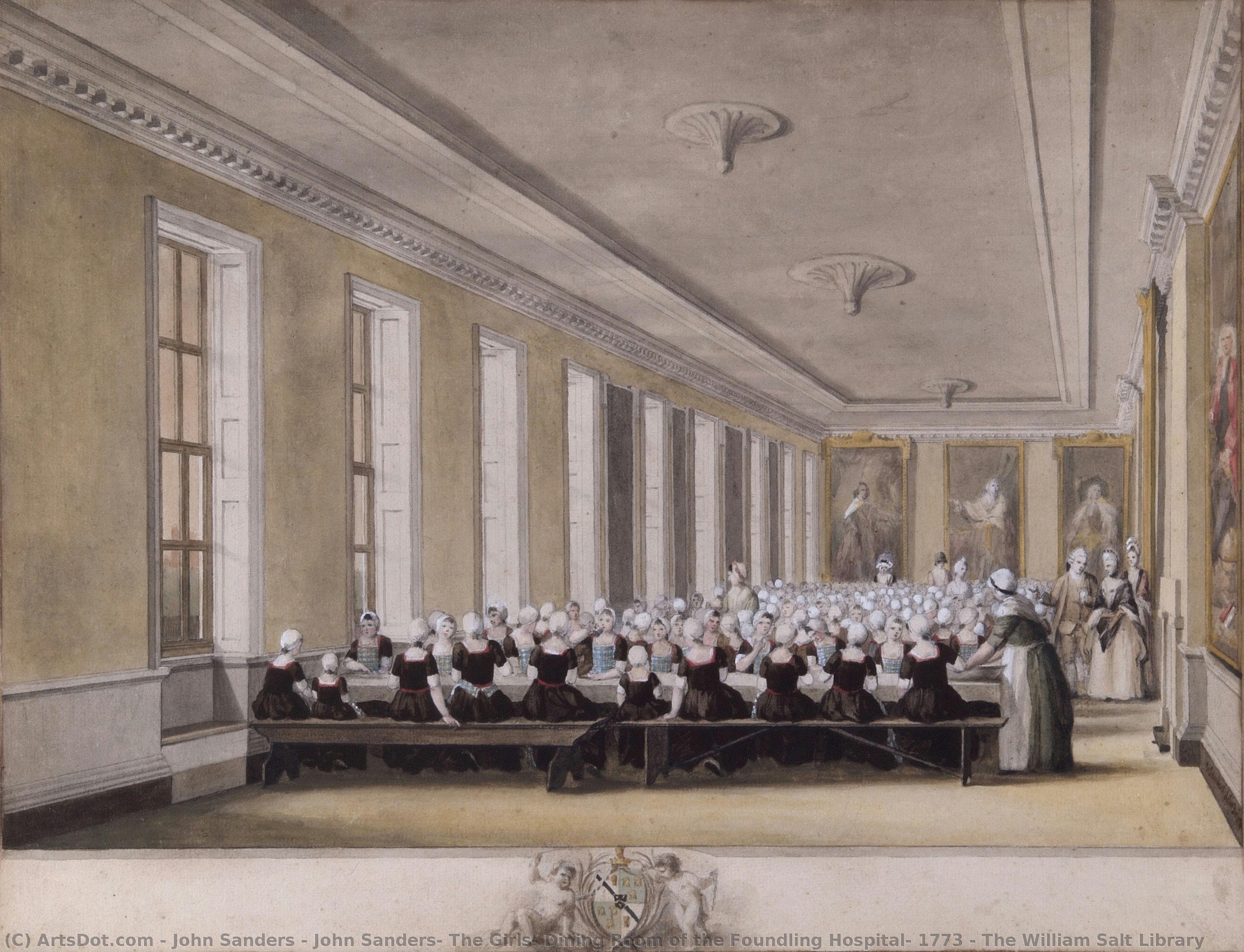 John Sanders, The Girls’ Dining Room Of The Foundling Hospital, 1773 © The William Salt Library — John Sanders