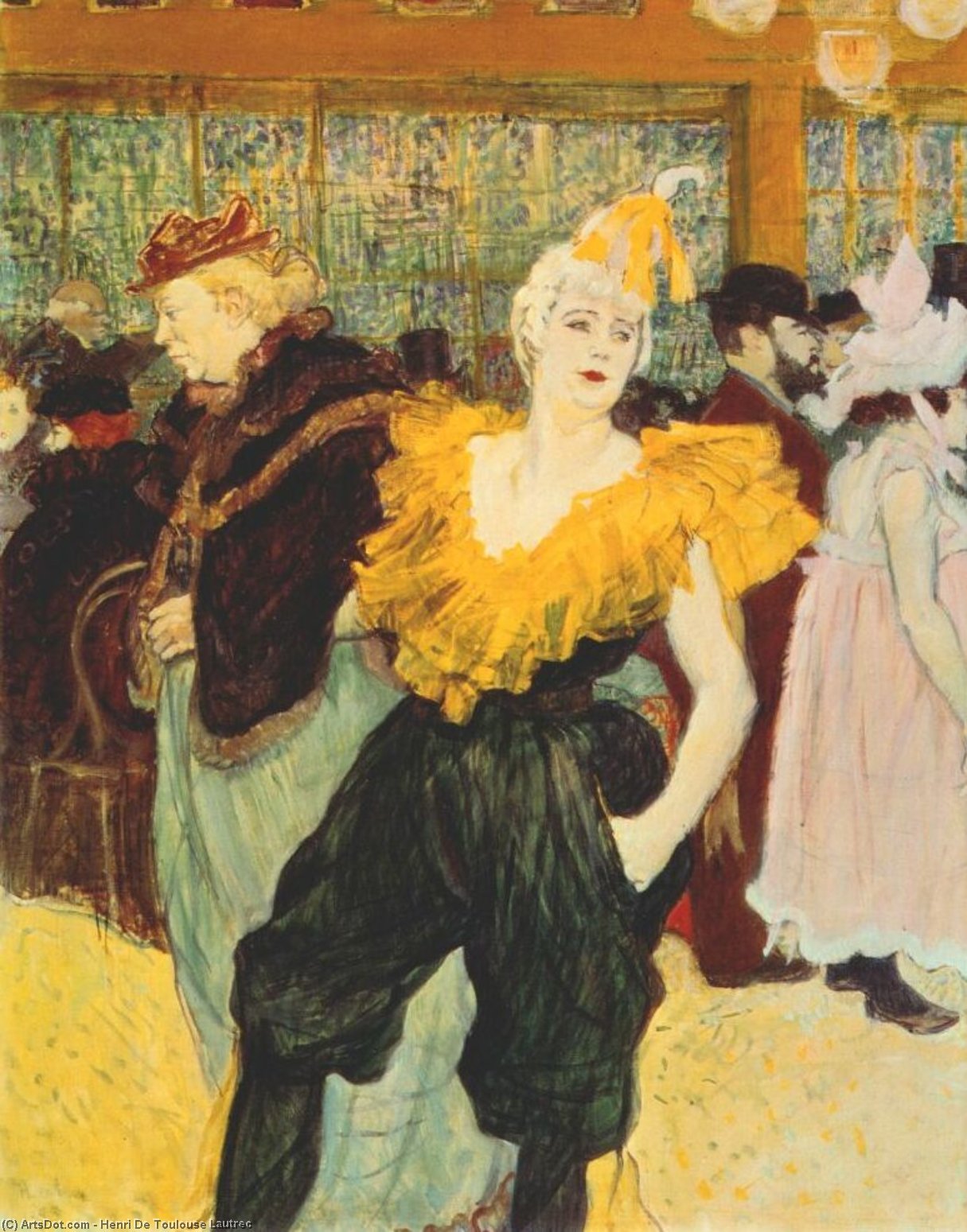 The Clownesse Cha-u-kao At The Moulin Rouge — Henri De Toulouse-lautrec