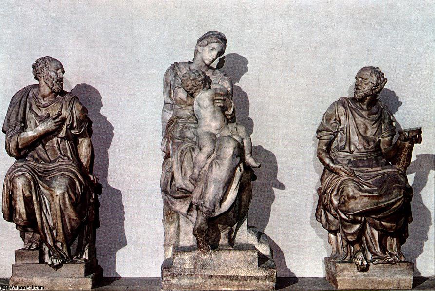 Medicis - Medici Madonna, Between Sts Cosmas And Damian — Michelangelo Buonarroti