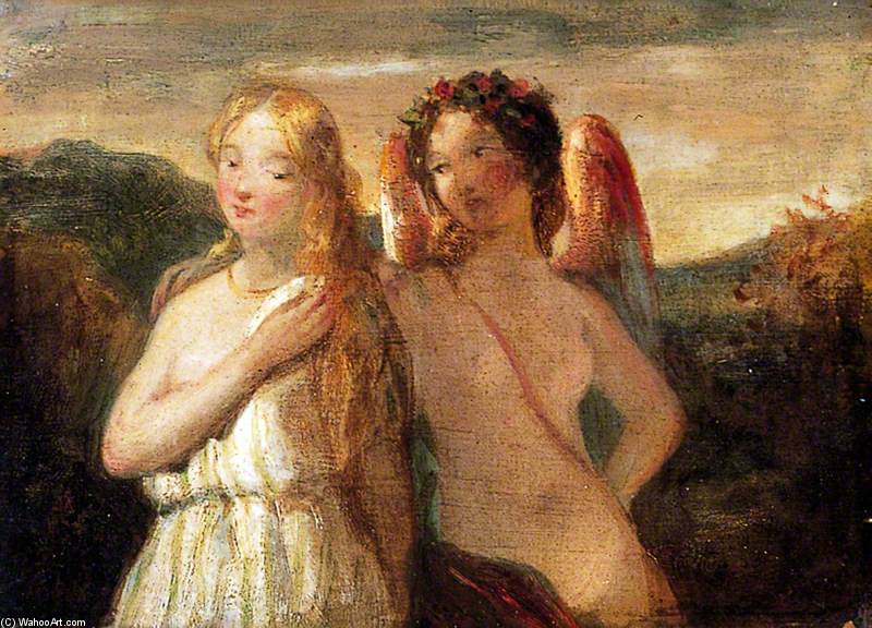 Sketch Of Venus And Psyche — William Etty