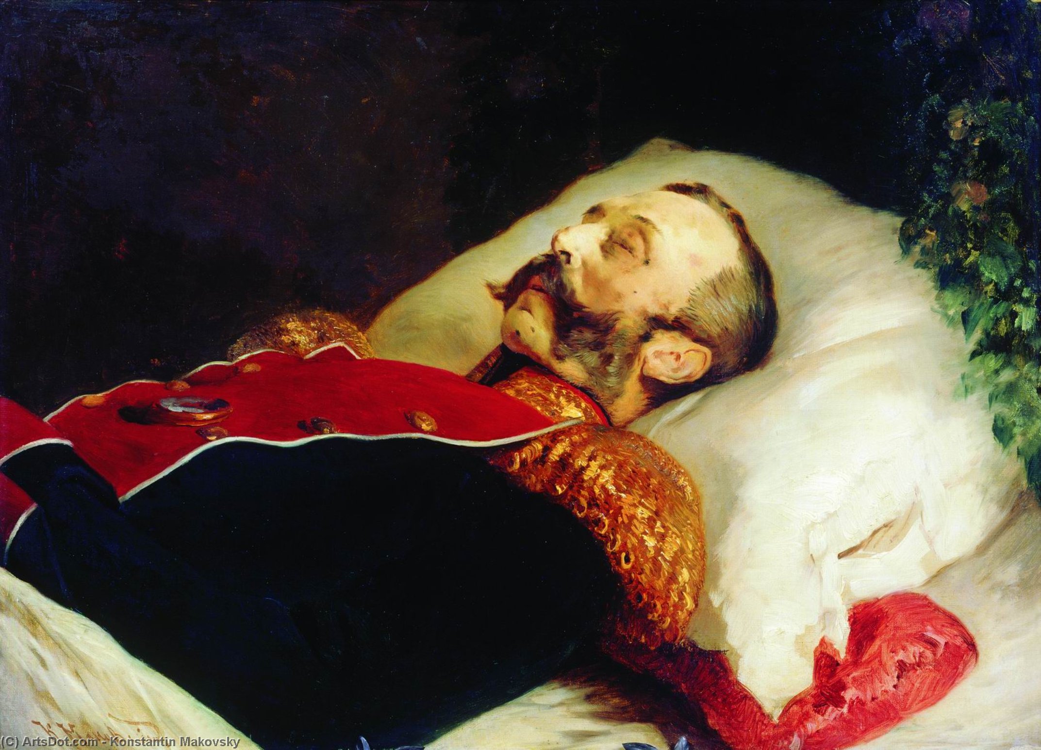 Emperor Alexander Ii On His Deathbed — Константин Јефимович Маковски
