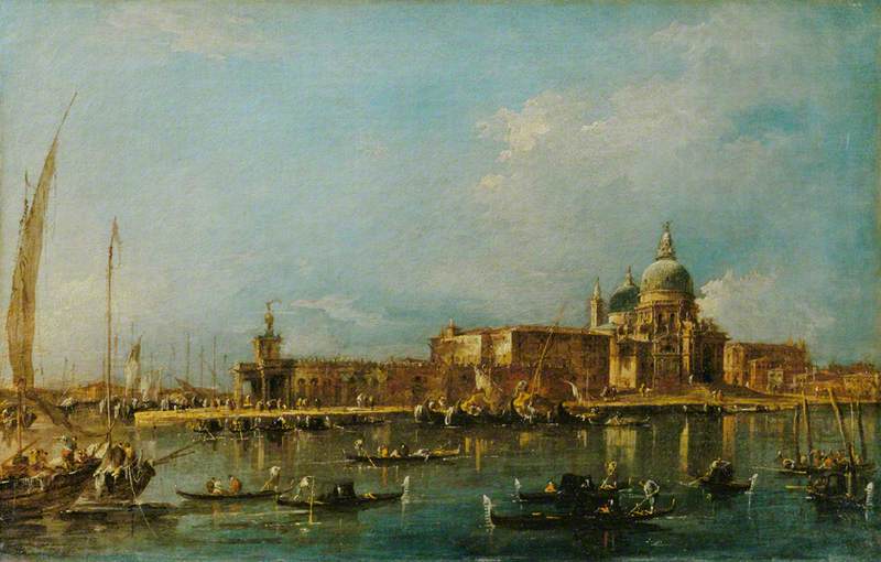 Venice The Dogana With Santa Maria Della Salute — Francesco Lazzaro Guardi