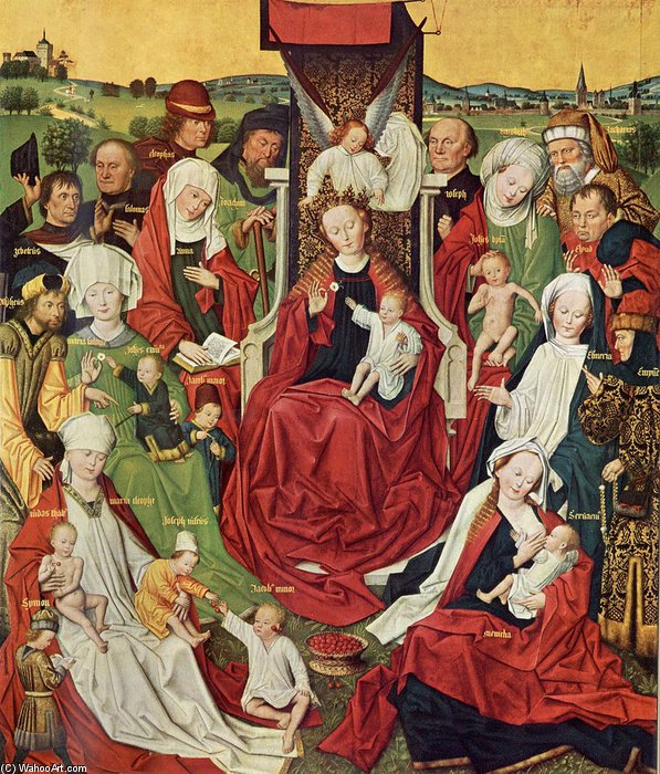 Dortmund Propsteikirche, Derick Baegert Altarbild, Linke Tafel — Derick Baegert