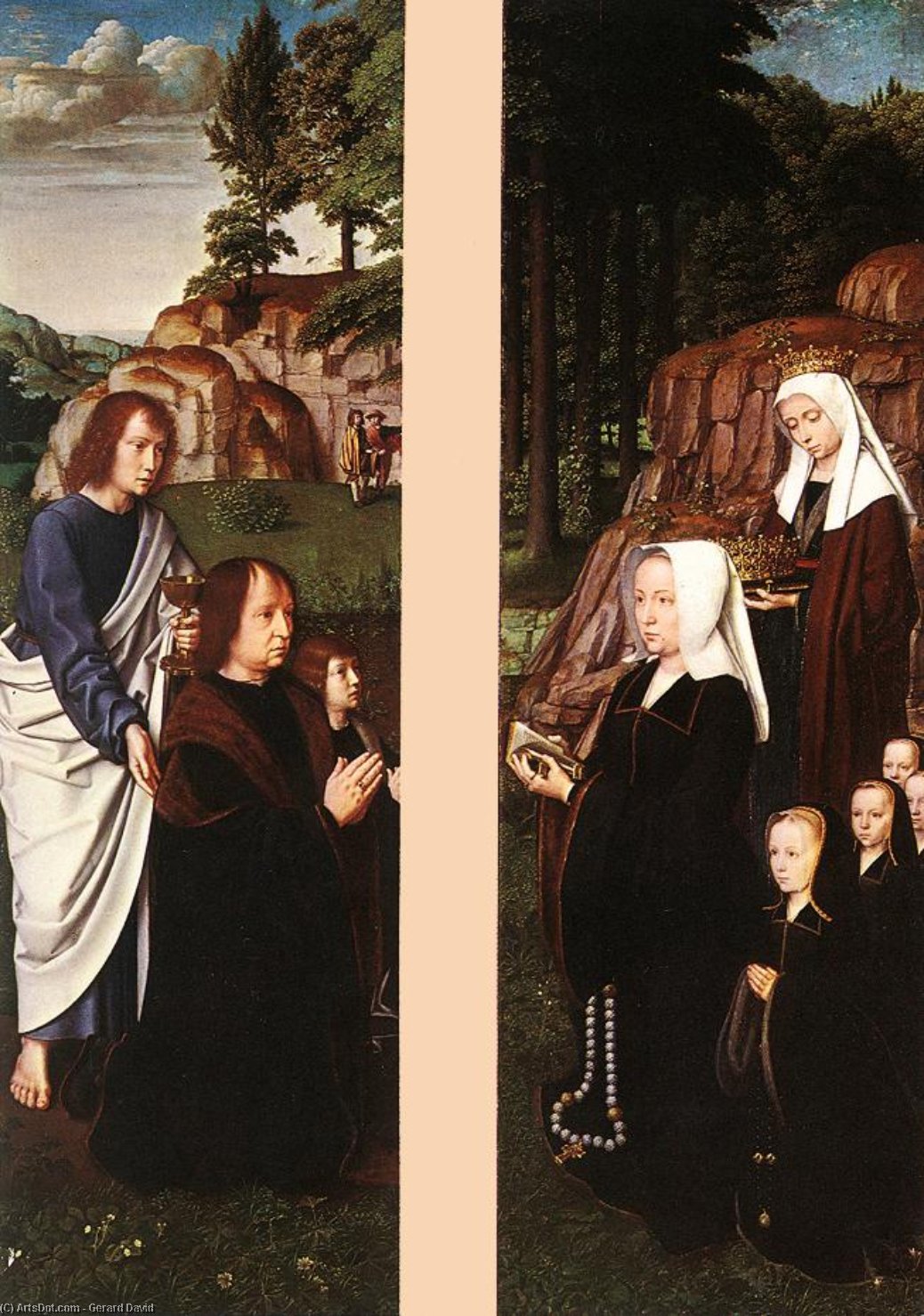 Triptych Of Jean Des Trompes (side Panels) — Gerard David