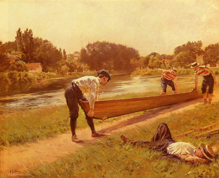 Le Repos Des Canotiers — Joseph Ferdinand Gueldry