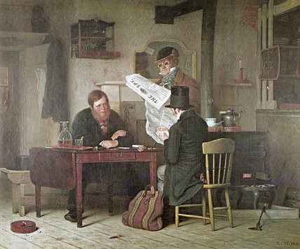 Waiting For The Stage — Richard Caton Woodville