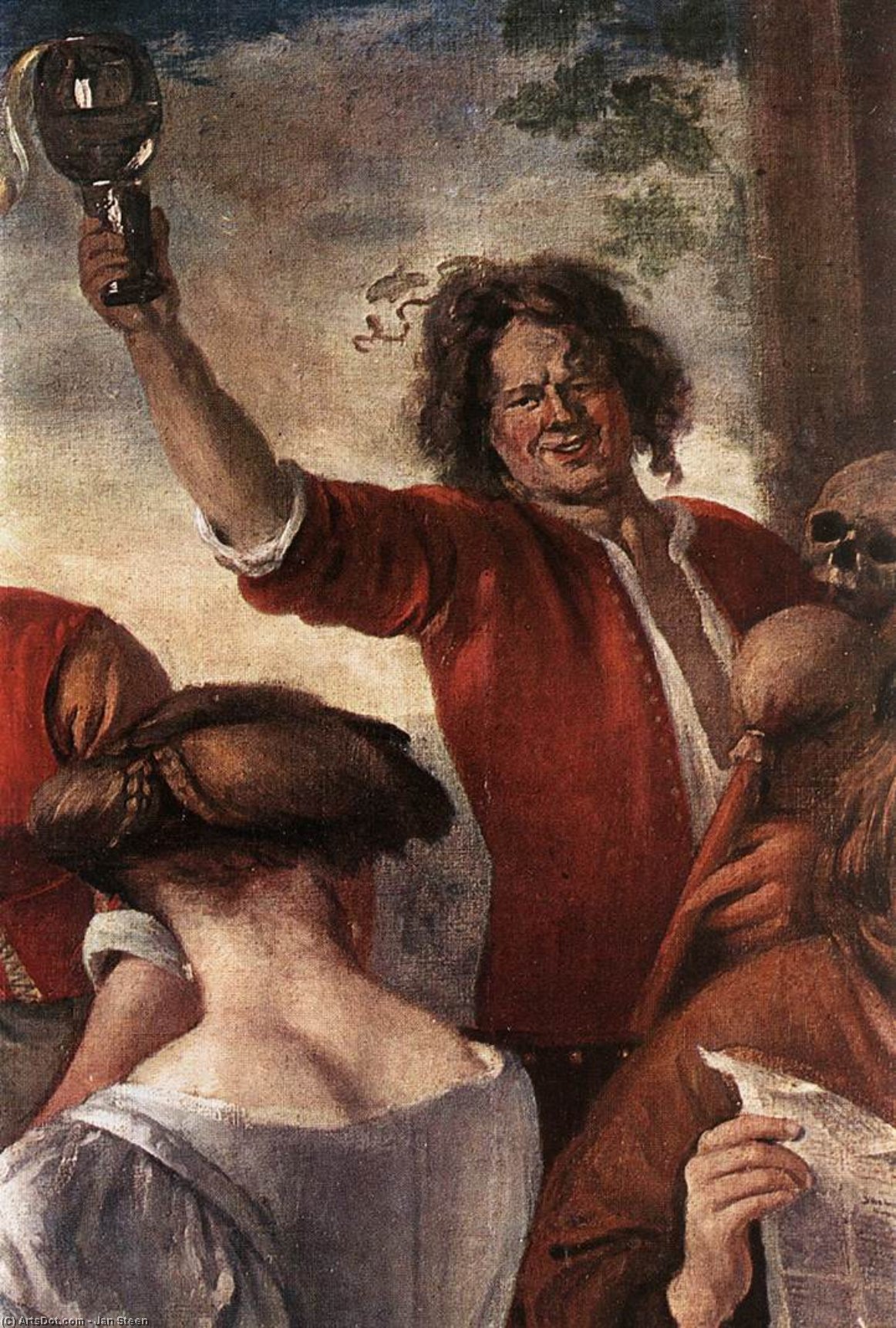A Merry Party (detail) — Jan Havickszoon Steen
