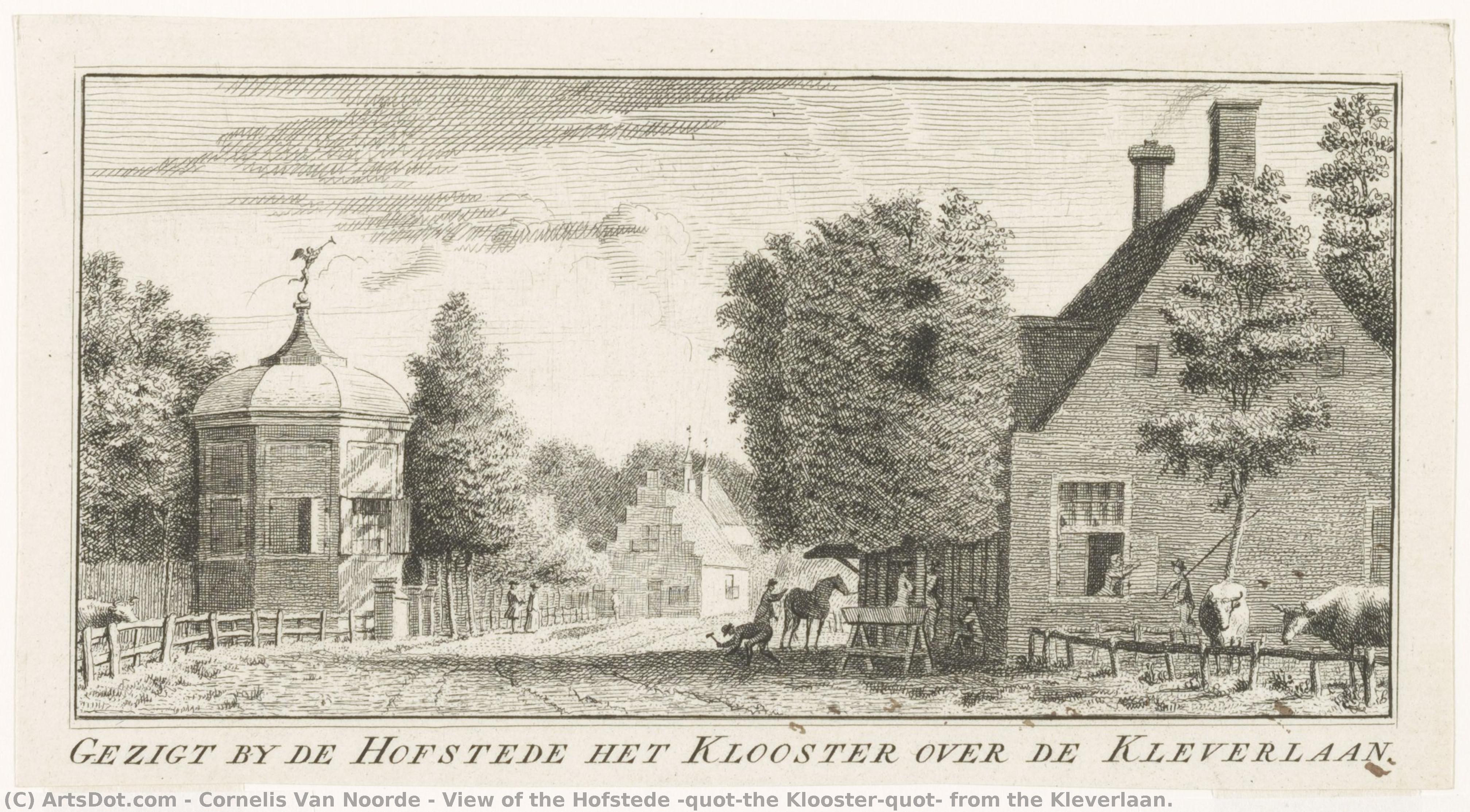 View Of The Hofstede "the Klooster" From The Kleverlaan. — Cornelis Van Noorde