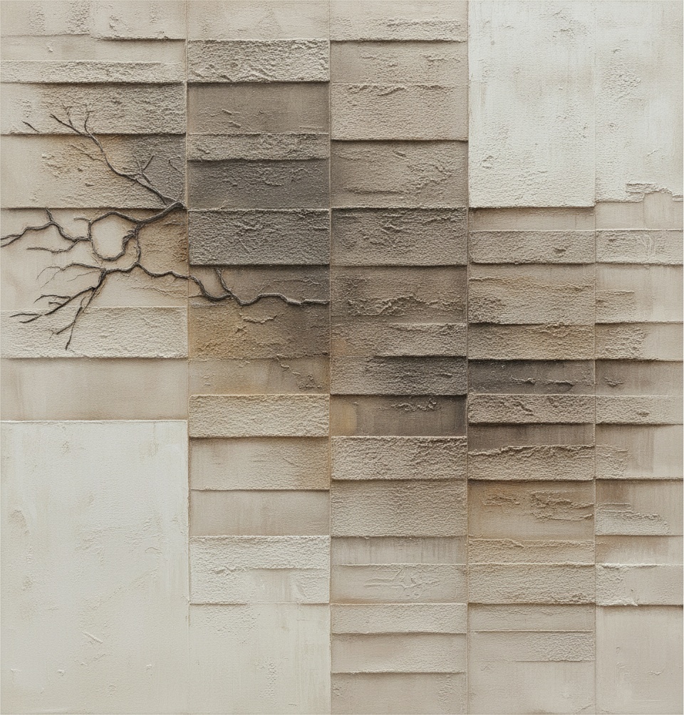 Dendritic Branch Over Weathered Sandstone Strata — Laurent Roche