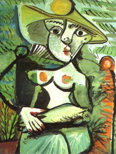Seated Woman With A Hat — パブロ・ピカソ