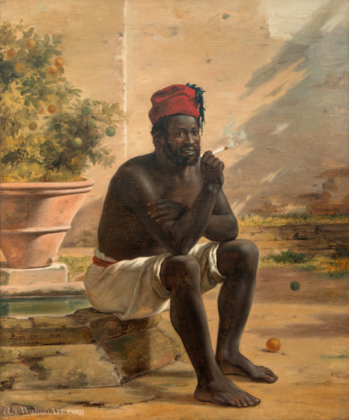 Seated Nibian — Martinus Christian Wesseltoft Rørbye