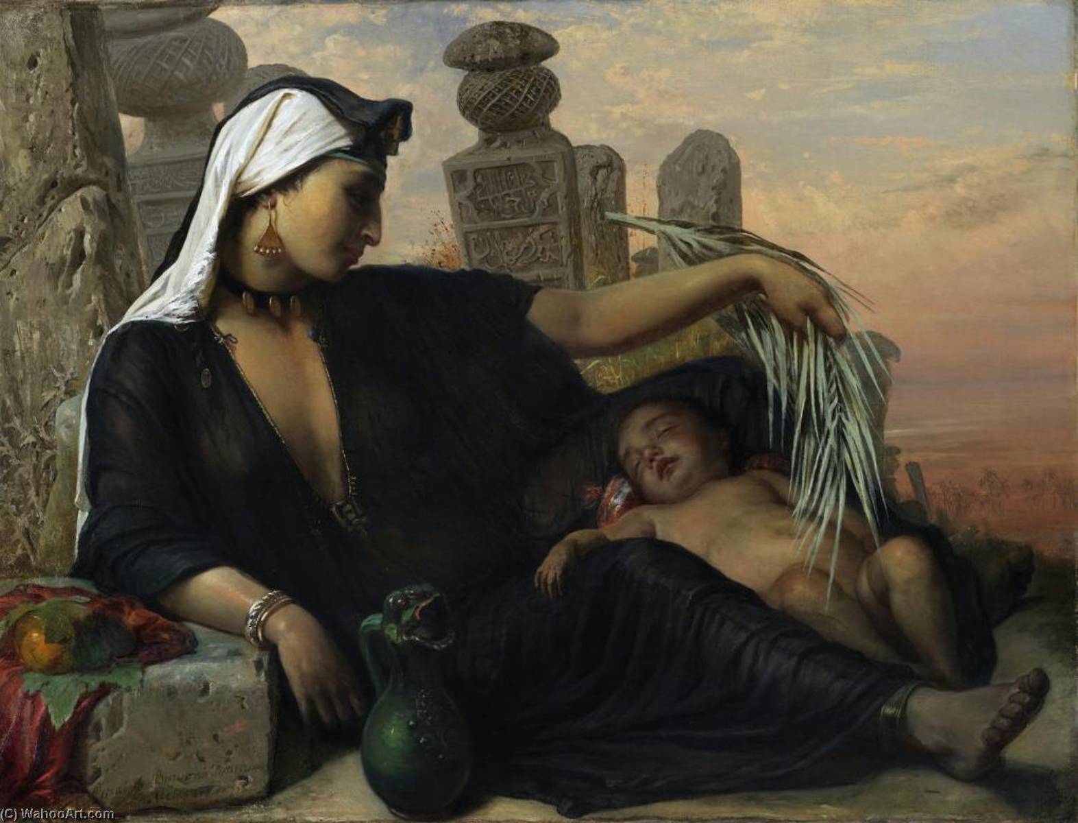 An Egyptian Fellah Woman With Her Child — Elisabeth Jerichau-baumann