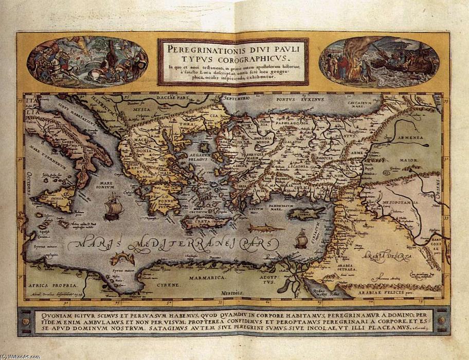 Image Of The Pilgrimage Of St Paul — Abraham Ortelius