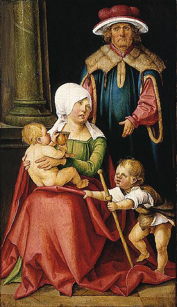 English Mary Salome And Zebedee With Their Sons James The Greater And John The Evangelist — Hans Süss Von Kulmbach