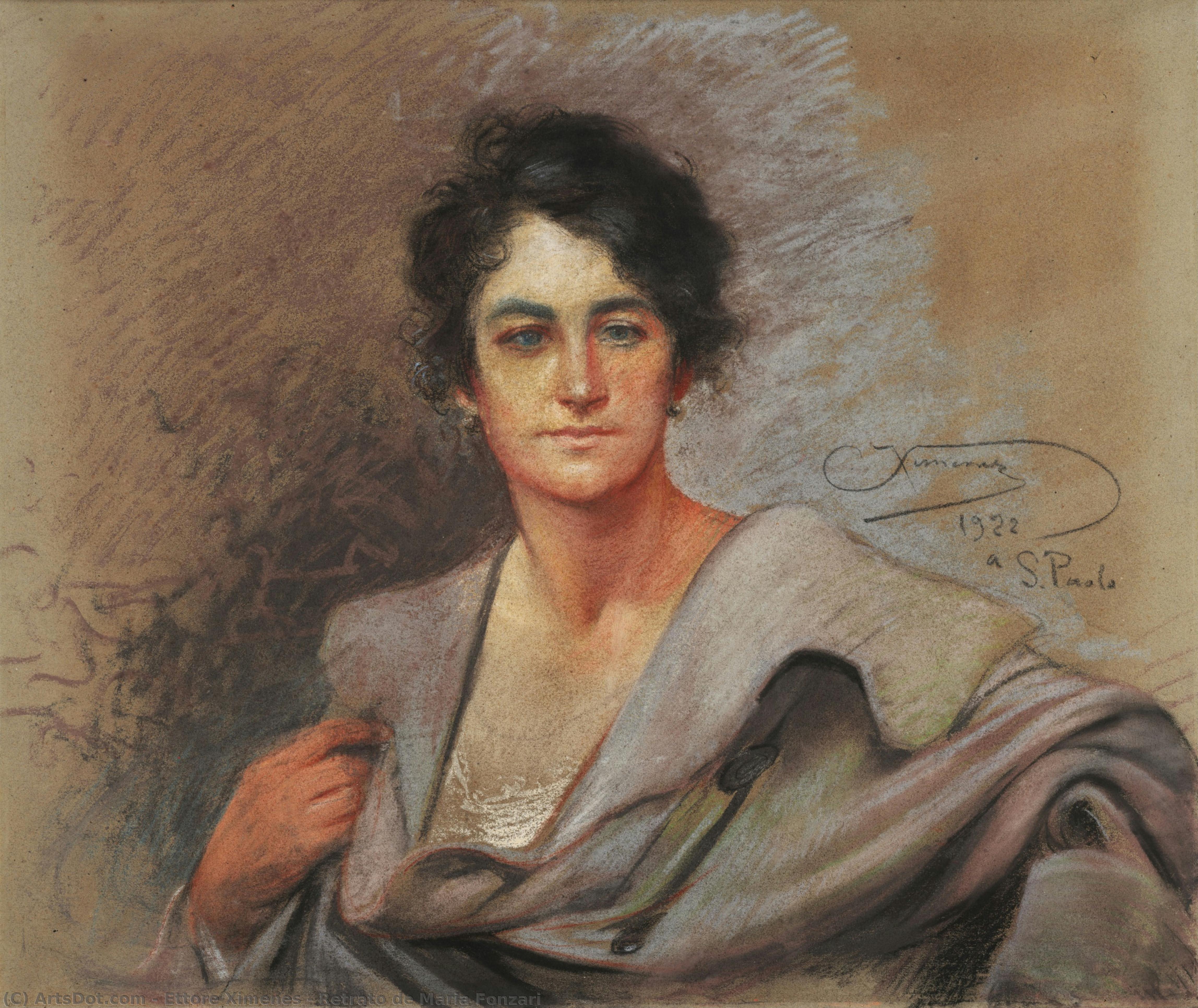 Retrato De Maria Fonzari — Ettore Ximenes