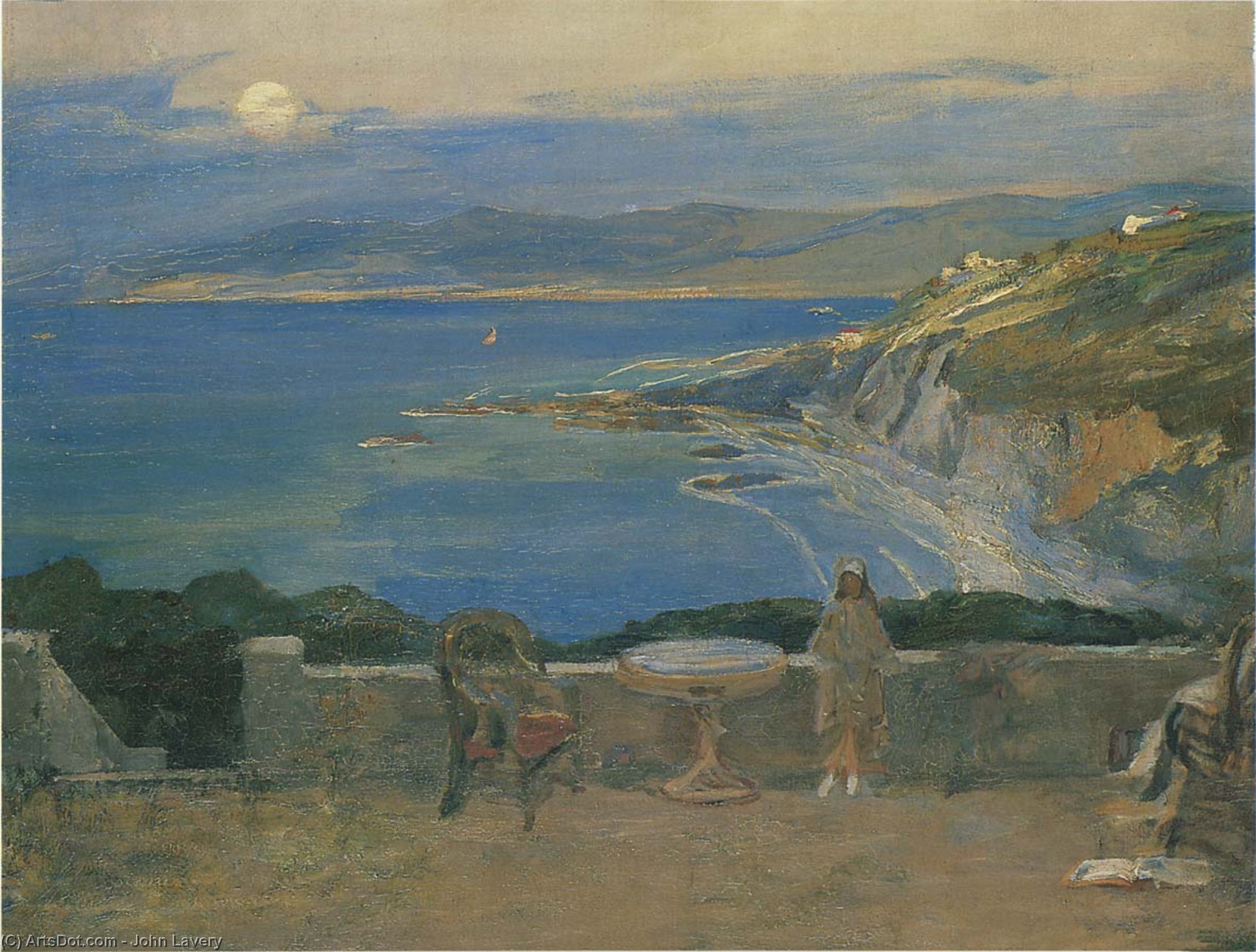 The Rising Moon, Tangier Bay — Sir John Lavery
