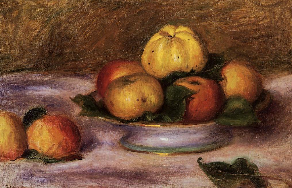 Apples On A Plate — Пьер-огюст Ренуар