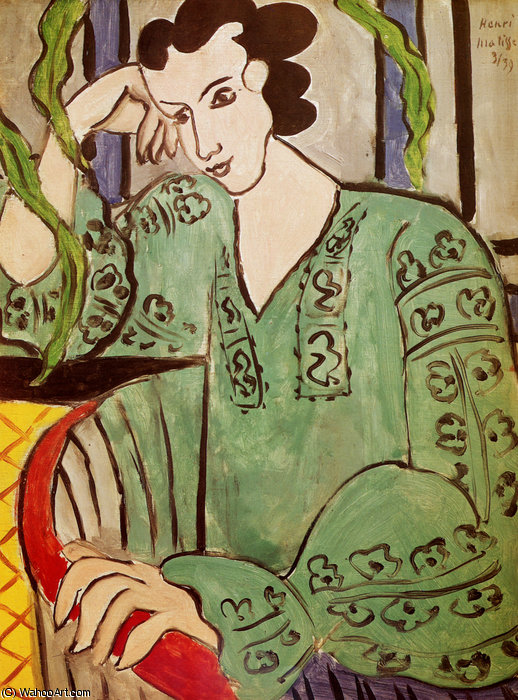La Hongroise À La Blouse Verte Huile Sur Toile Genève, Collection Jean Salomon — マティス
