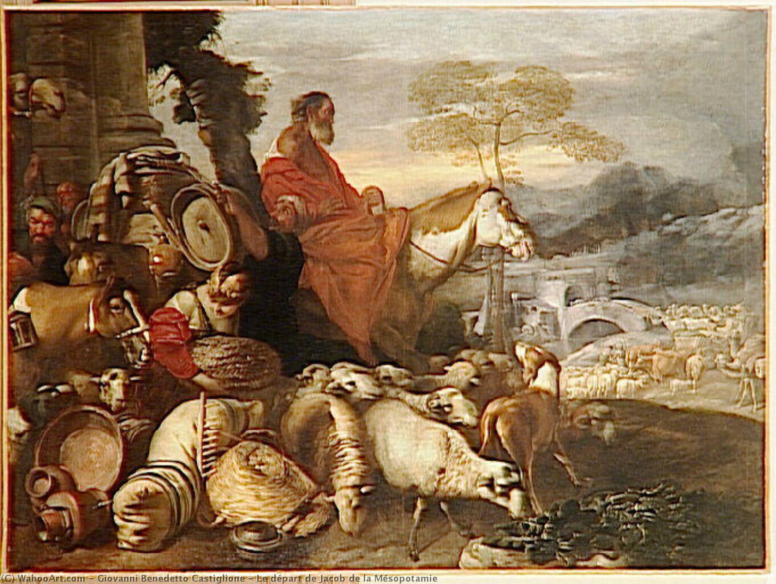 Le Départ De Jacob De La Mésopotamie — Giovanni Benedetto Castiglione