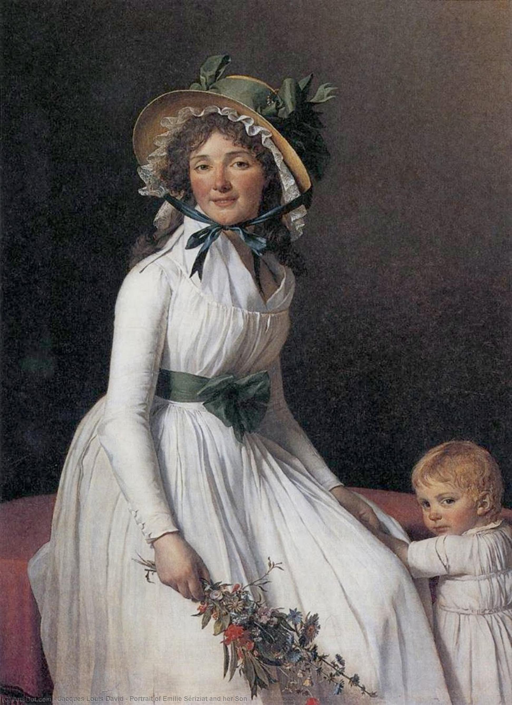 Портрет Эмилии Серизиат И Ее Сына — Jacques-louis David