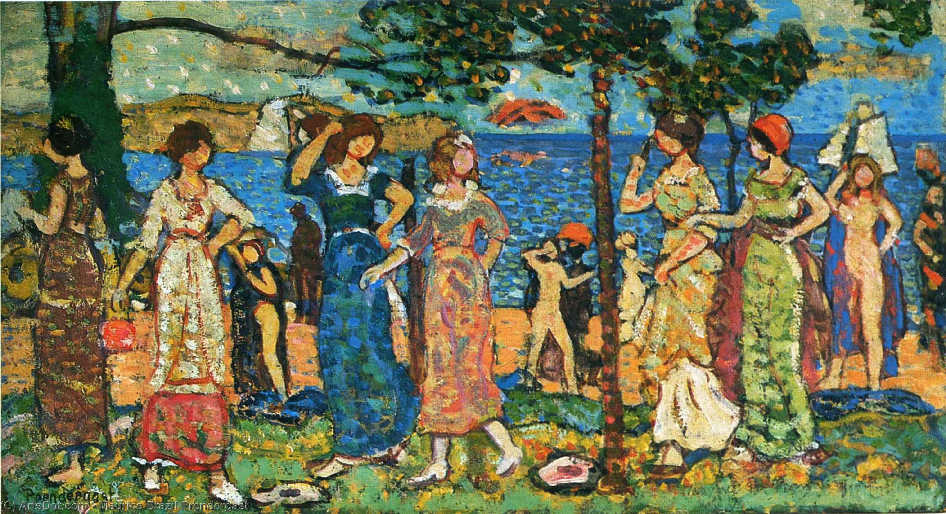 Women At Seashore — Maurice Brazil Prendergast