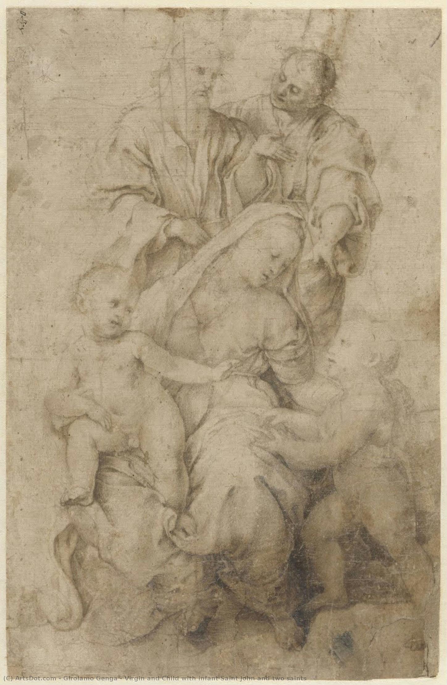 Virgin And Child With Infant Saint John And Two Saints — Girolamo Genga