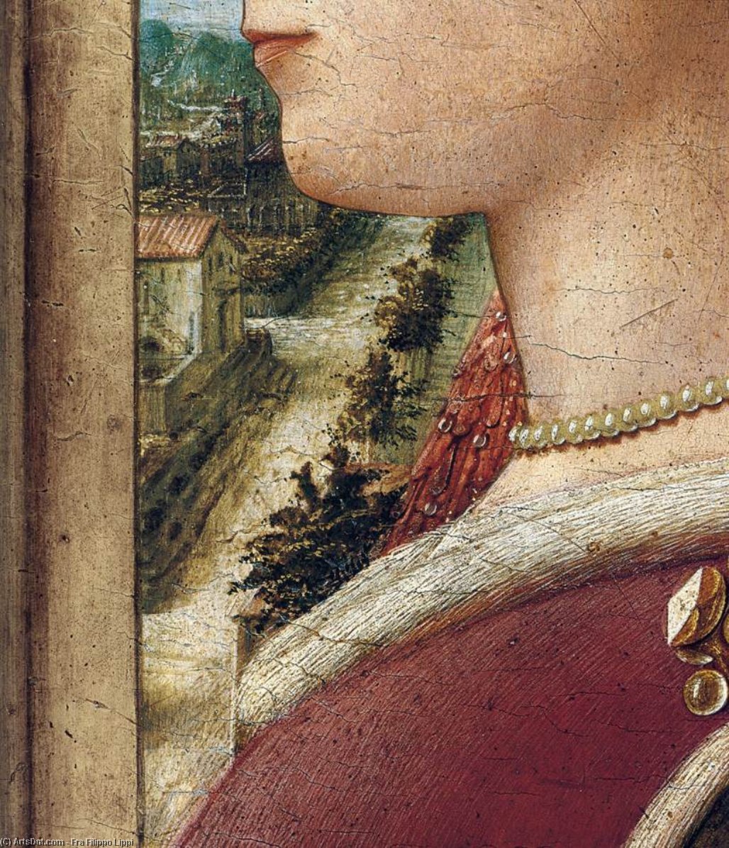 Portrait Of A Man And A Woman (detail) — Filippo Lippi