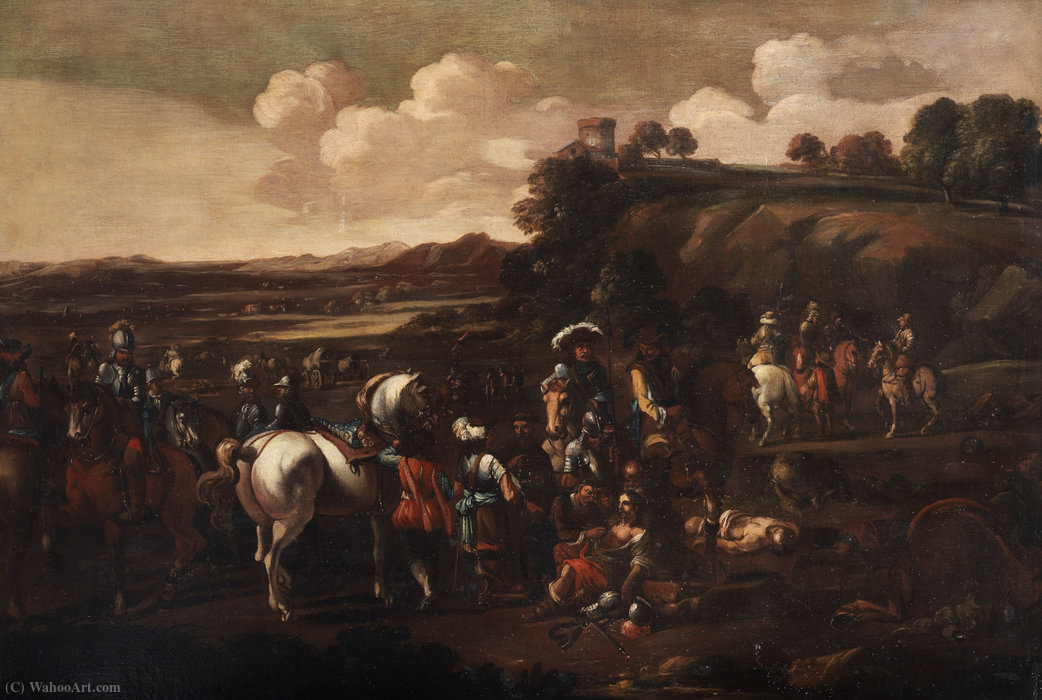 Rest After The Battle With Surgeon — Michelangelo Cerquozzi