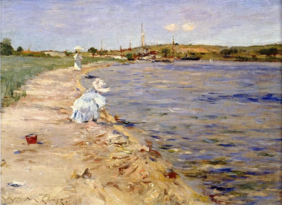 Beach Scene - Morning At Canoe Place — William Merritt Chase