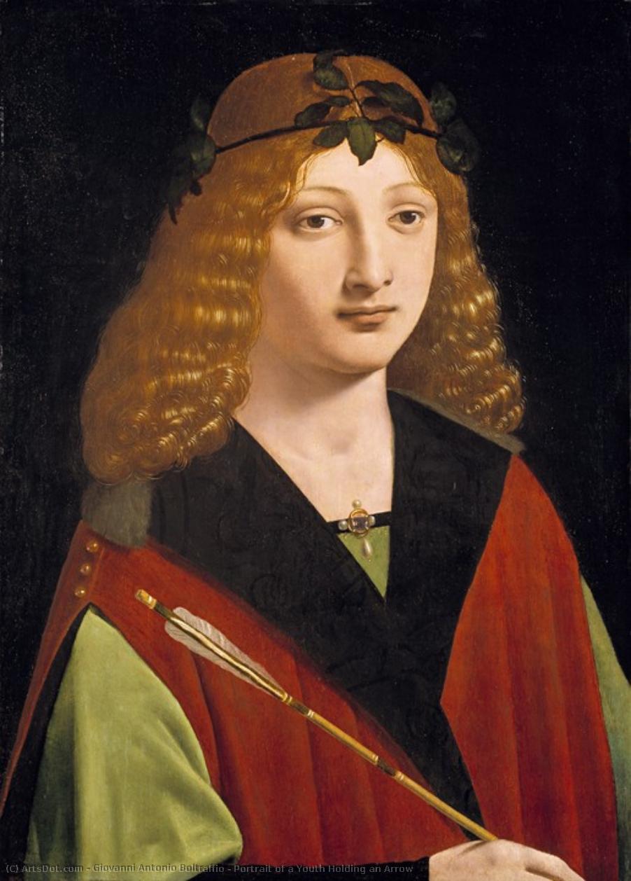 Portrait Of A Youth Holding An Arrow — Giovanni Antonio Boltraffio
