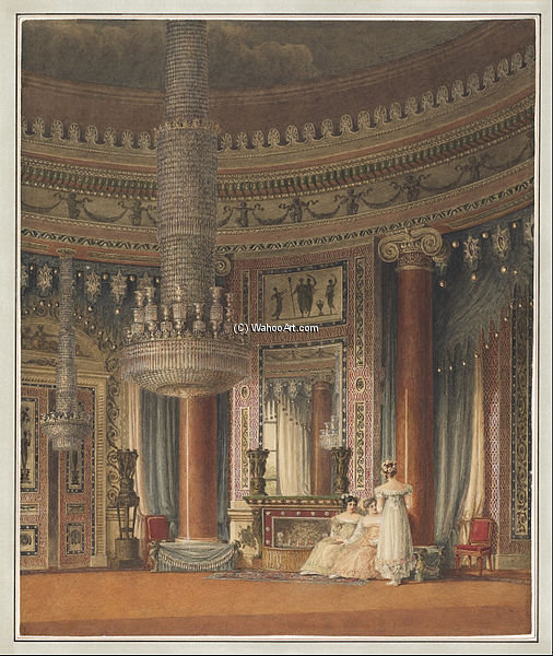 The Circular Dining Room At Carlton House — Charles Wild