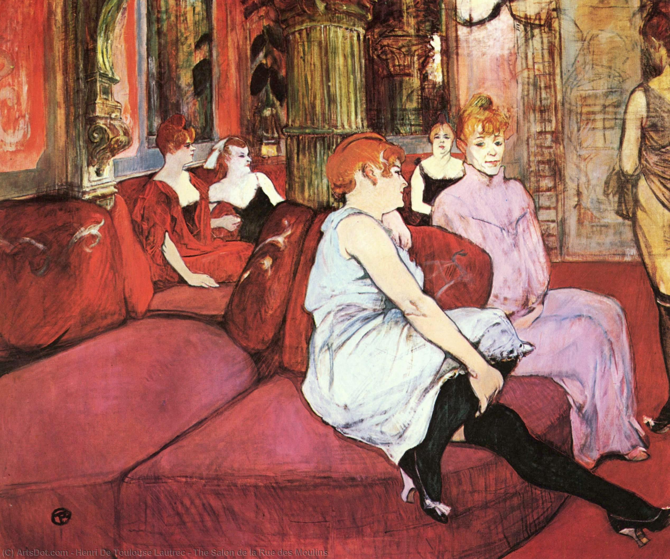 Der Salon Der Rue Des Moulins — Comte Henri Marie Raymond De Toulouse-lautrec-monfa