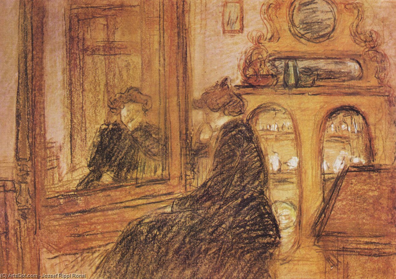 Lazarine Before The Mirror — József Rippl-rónai