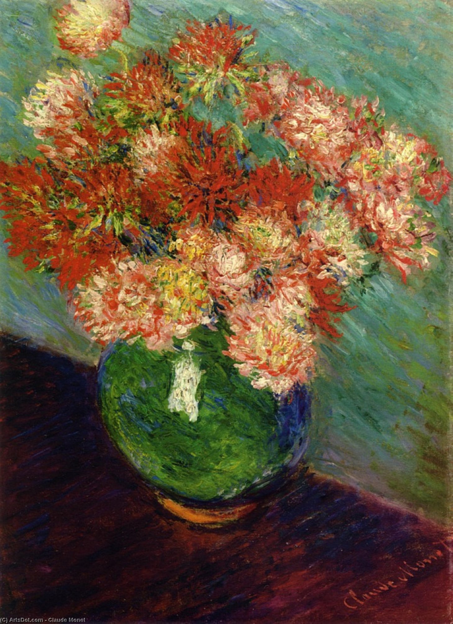 Vase Of Chrysanthemums — Claude Monet