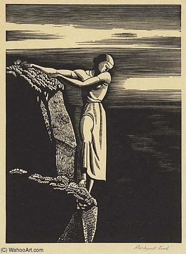 Girl On Cliff (the Abyss) — Rockwell Kent