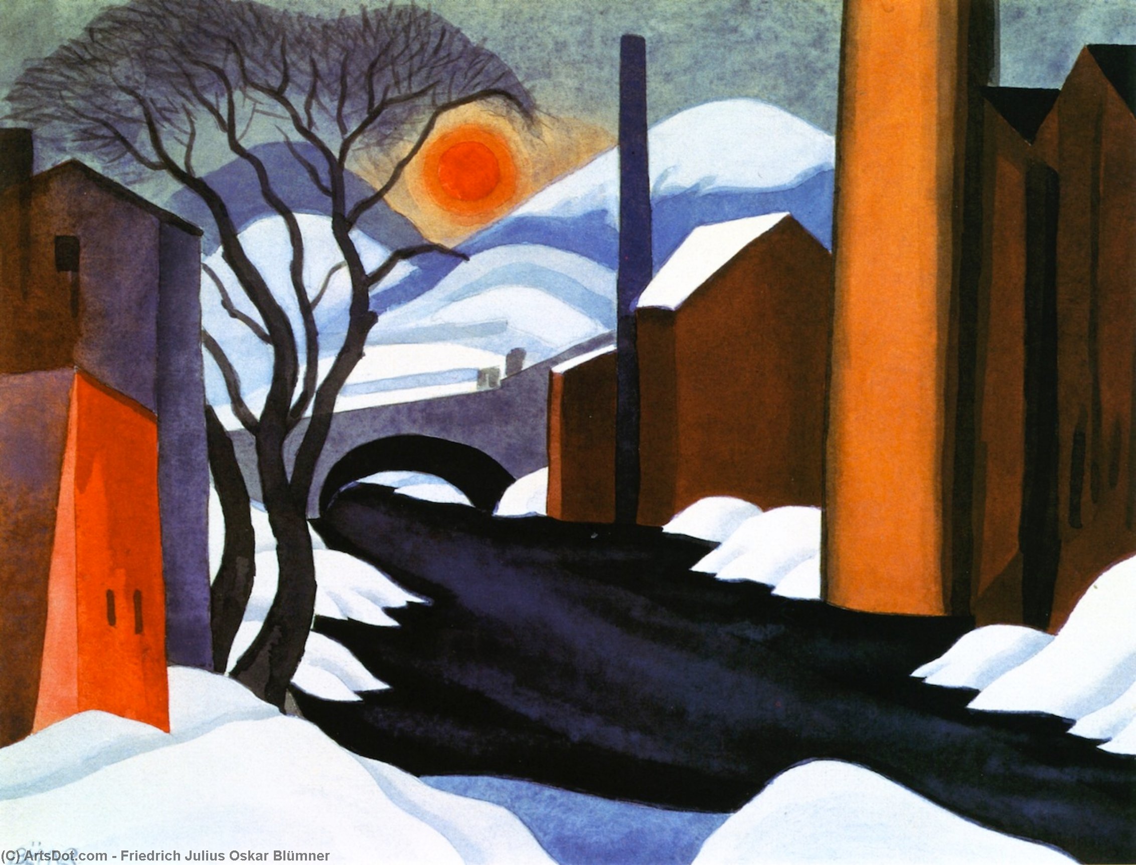 Mill Creek (also Known As Winter Sun) — Friedrich Julius Oskar Blümner