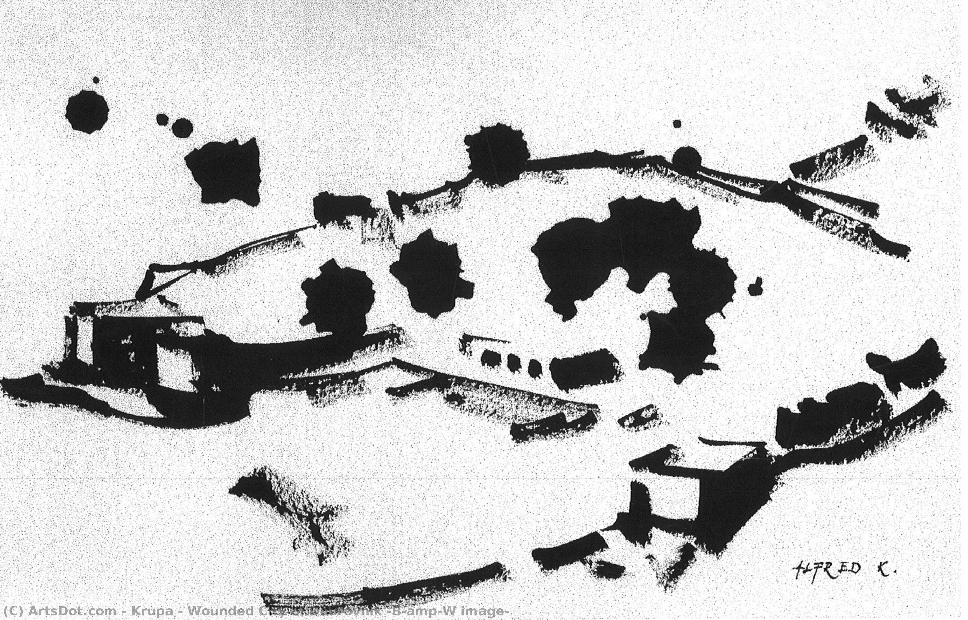 Wounded City Of Dubrovnik (b&w Image) — Alfred Freddy Krupa