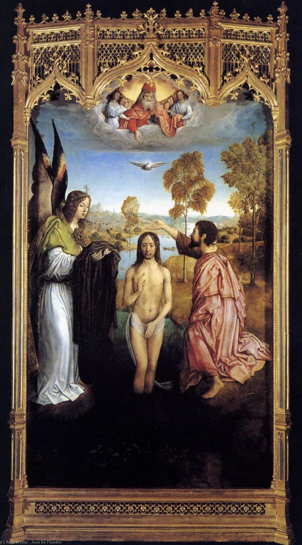 The Baptism Of Christ — Juan De Flandes