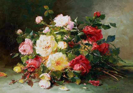 A Bouquet Of Roses — Eugene Henri Cauchois